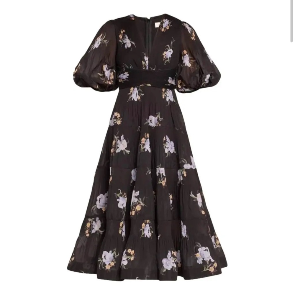 Brand new tiered plisse floral dress